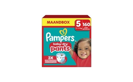 Pampers Baby-Dry Pants - Maat 5 (12kg-17kg) - 160 Luierbroekjes - Maandbox